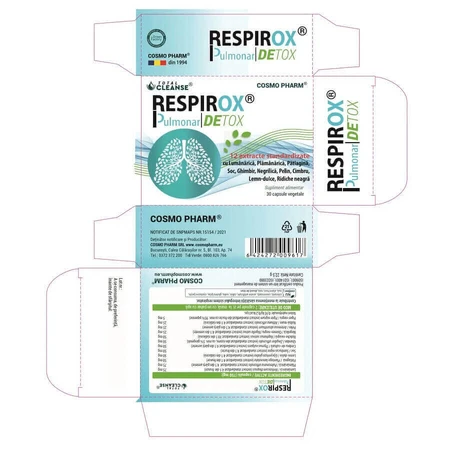Respirox Легеневий детокс Total Cleanse, 4 х 30 капсул, Cosmo Pharm: ціни та характеристики