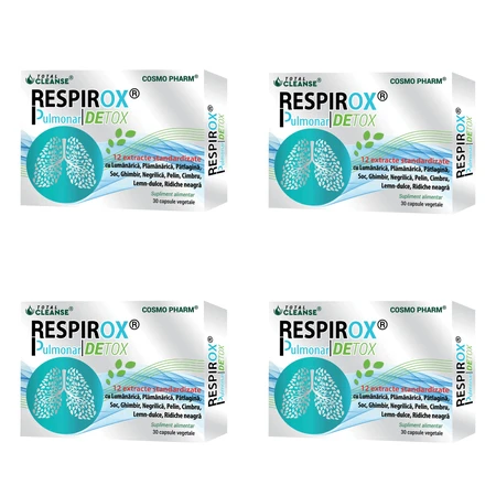 Respirox Легеневий детокс Total Cleanse, 4 х 30 капсул, Cosmo Pharm: ціни та характеристики