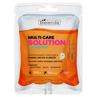 Bielenda Multicare Solution multiPEPTIDES, подтягивающая маска-сыворотка в простыне, 1 шт.