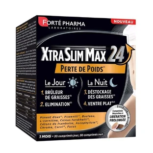 Forté Pharma XtraSlim Max Fat Burner 24h 4 Slimming Actions Day and Night 60 жевательных таблеток