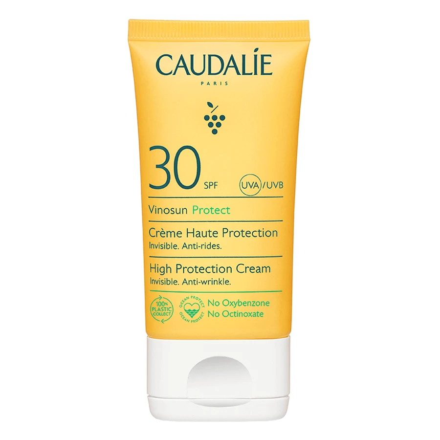 Caudalie Vinosun Protect, невидимий крем з високим ступенем захисту, SPF 30, 50 мл: ціни та характеристики