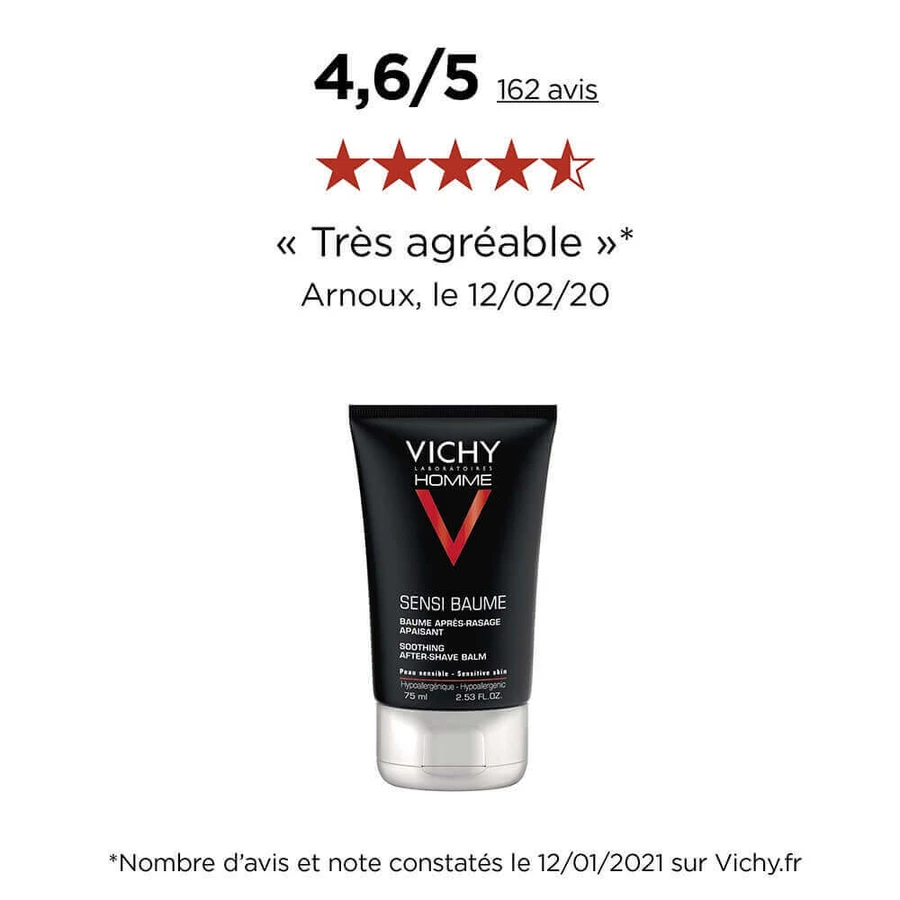 Vichy Чоловічий бальзам після гоління Sensi Baume для чутливої шкіри 75 мл: ціни та характеристики