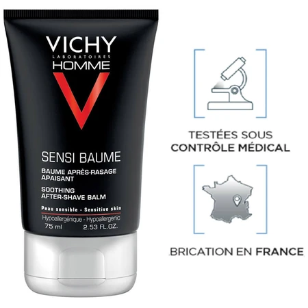 Vichy Чоловічий бальзам після гоління Sensi Baume для чутливої шкіри 75 мл: ціни та характеристики