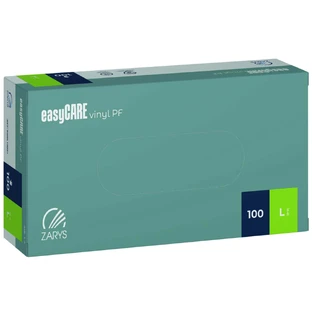EasyCare Vinyl PF, рукавички вінілові, нестерильні, без пудри, прозорі, розмір L, 100 штук