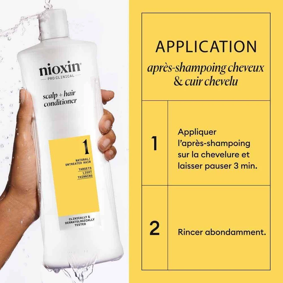 Nioxin System 1 Натуральний кондиціонер для волосся та при помірному випаданні волосся 1л: ціни та характеристики