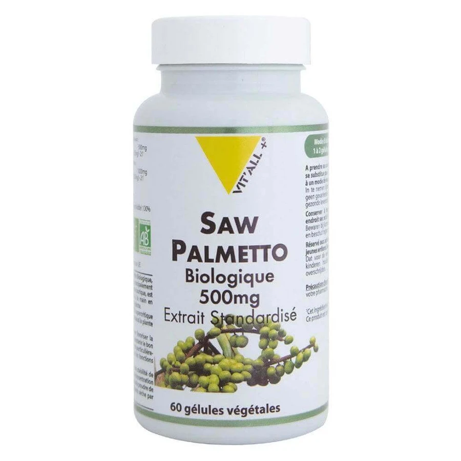 Vit'All+ Organic Saw Palmetto 500 мг 60 вегетаріанських капсул: ціни та характеристики