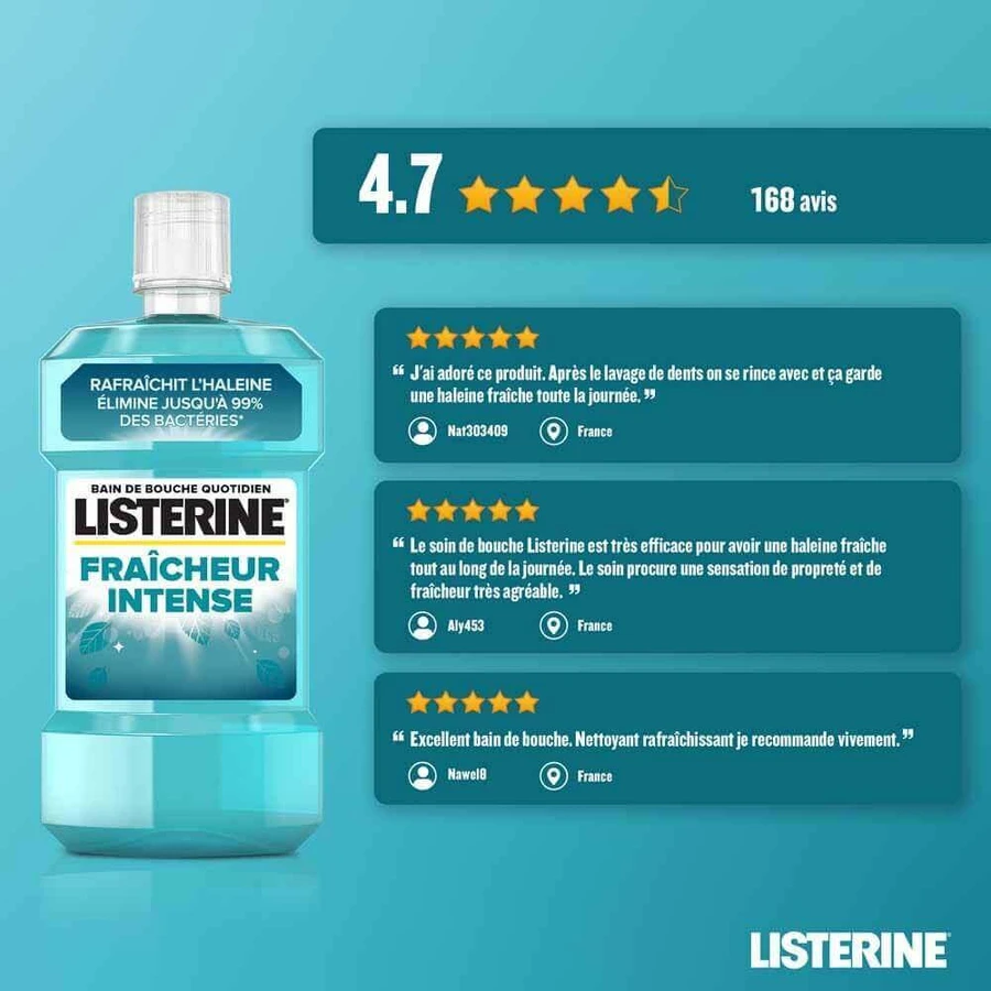 Listerine Интенсивная свежесть для ванны 500 мл: цены и характеристики