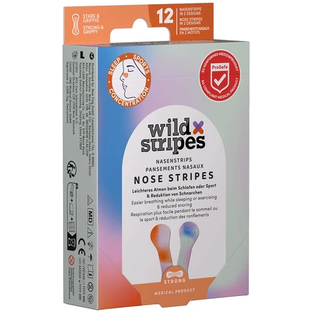 Пластирі для носа Wild Stripes Sunrise, дихаючі пластирі для носа, 12 штук: ціни та характеристики
