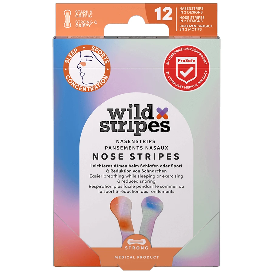 Пластирі для носа Wild Stripes Sunrise, дихаючі пластирі для носа, 12 штук: ціни та характеристики