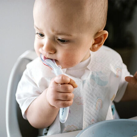 BabyOno, гибкая силиконовая ложка, голубая, от 6 месяцев, 1 шт.: цены и характеристики