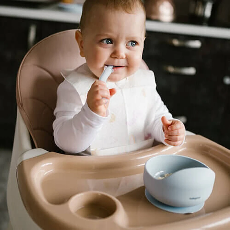 BabyOno, гибкая силиконовая ложка, голубая, от 6 месяцев, 1 шт.: цены и характеристики