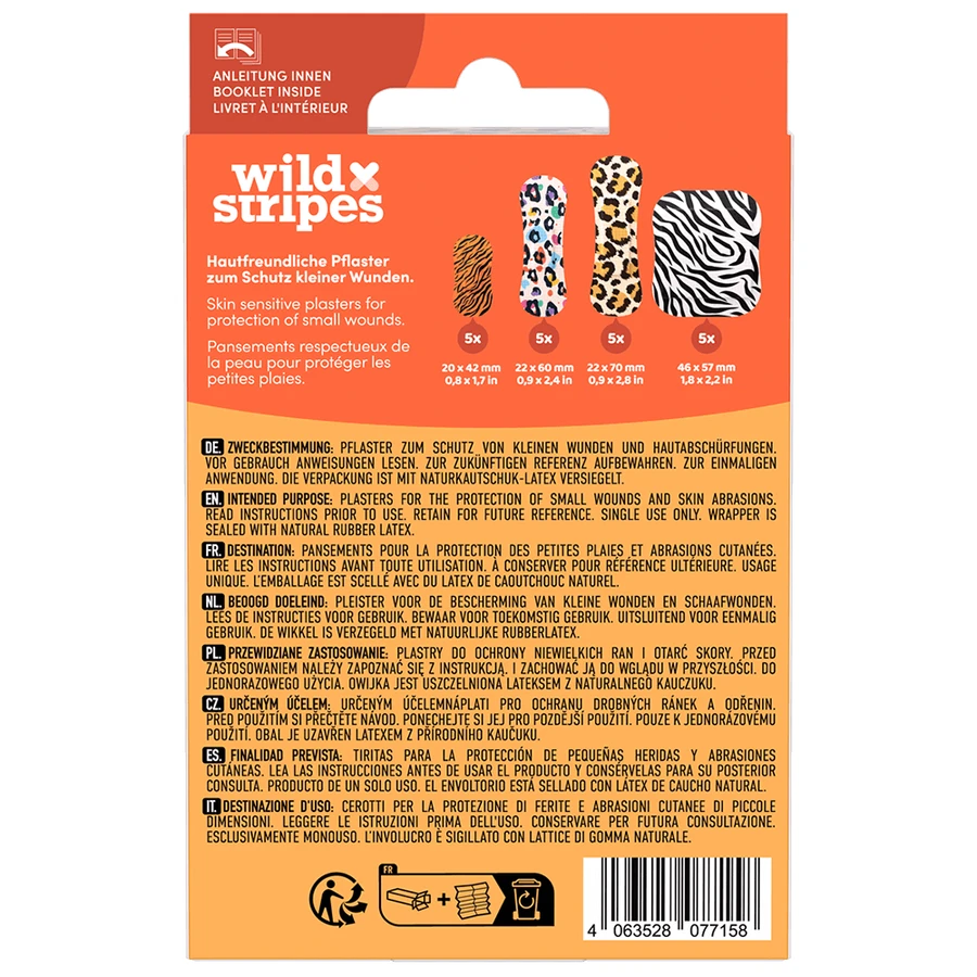 Wild Stripes Classic Sensitive, пластыри, животные, 20 штук: цены и характеристики