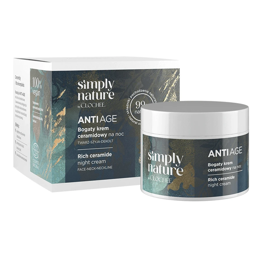 Clochee Simply Nature Anti Age, богатый керамидами ночной крем, 50 мл: цены и характеристики