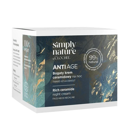 Clochee Simply Nature Anti Age, богатый керамидами ночной крем, 50 мл: цены и характеристики