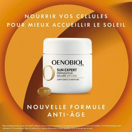 Антивіковий захист від сонця Oenobiol Sun Expert 30 капсул: ціни та характеристики