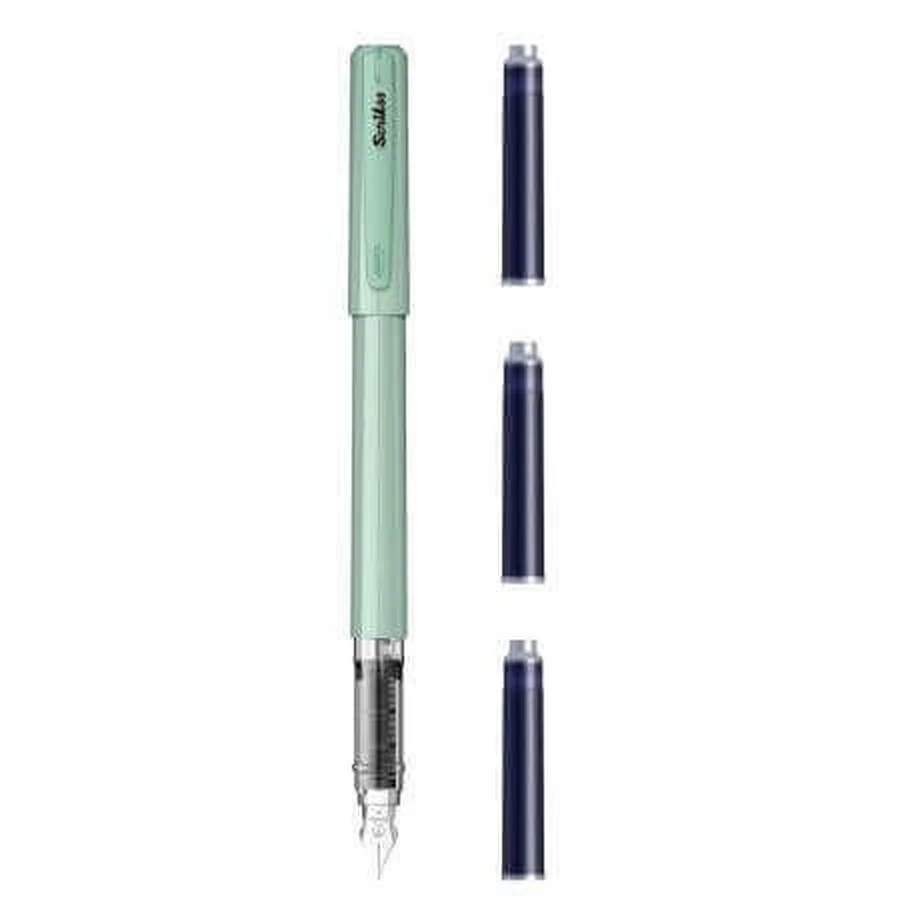 Школьная ручка + 3 заправки Primeo, Mint, Scrikss: цены и характеристики