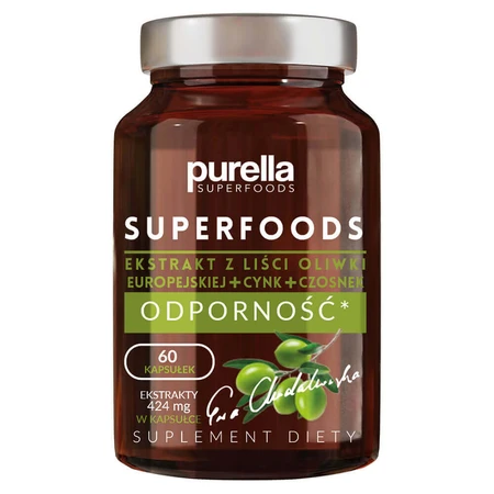 Purella Superfoods Экстракт листьев европейской оливы + цинк + чеснок для иммунитета, 60 капсул: цены и характеристики
