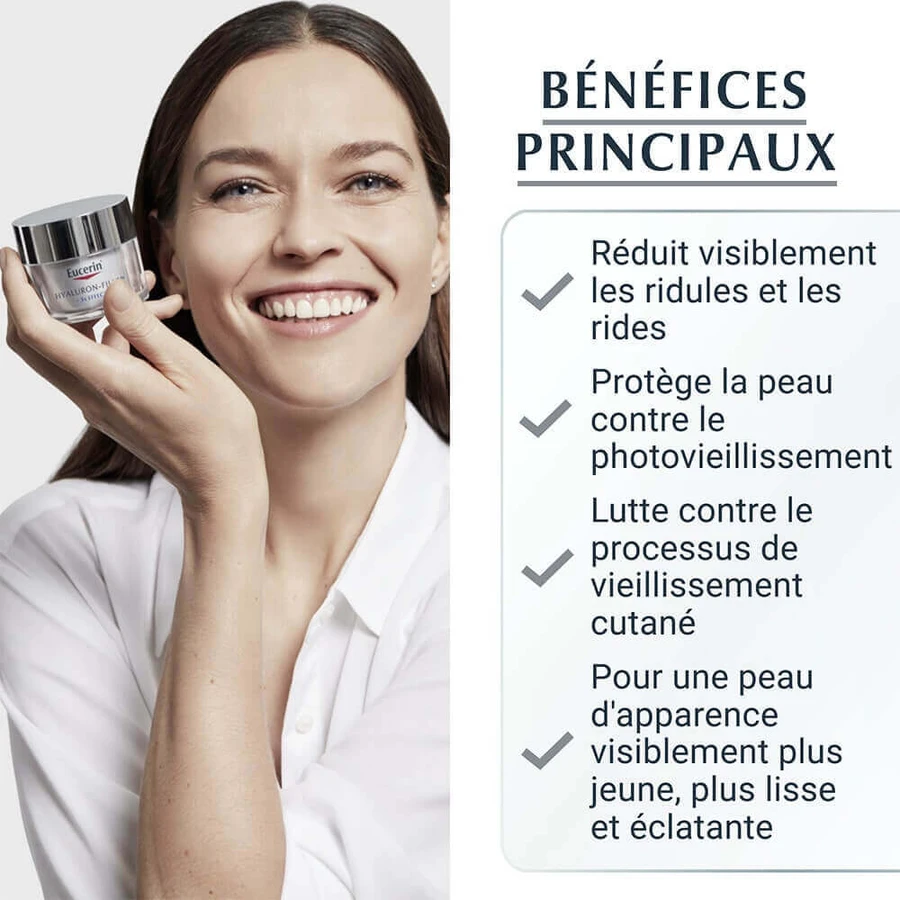Eucerin Hyaluron-Filler + 3-кратний антивіковий денний крем SPF15 50 мл: ціни та характеристики