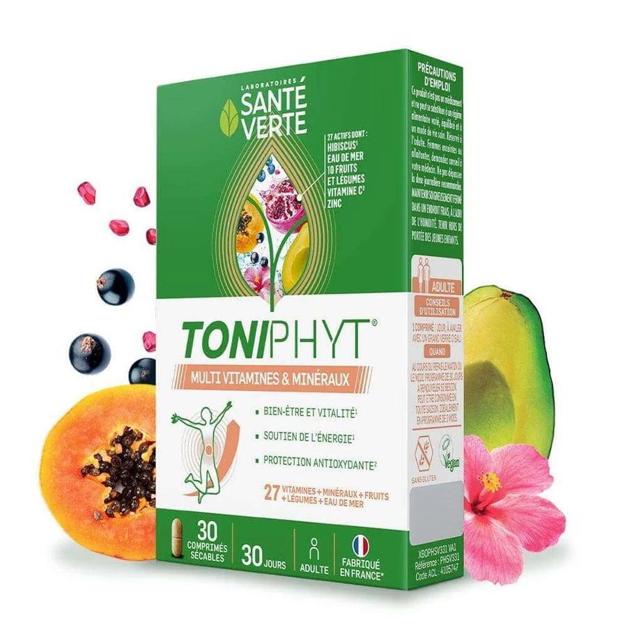 Полівітаміни та мінерали Sante Verte Toniphyt 30 таблеток, що розламуються: ціни та характеристики