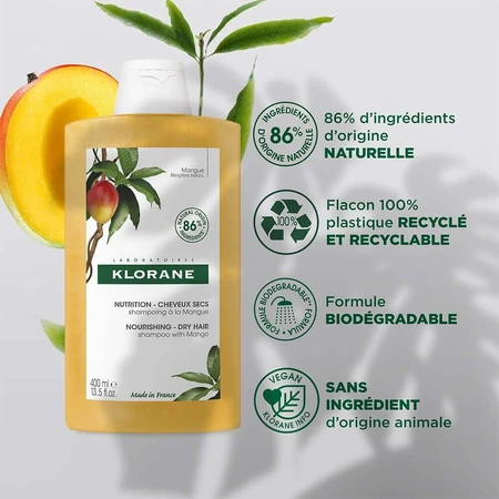 Klorane Mango Питательный шампунь для сухих волос 400 мл: цены и характеристики