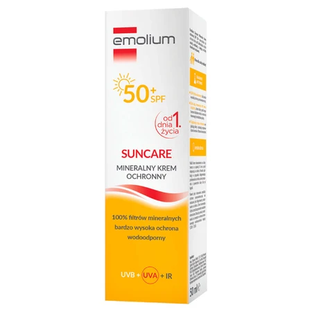 Набор Emolium Suncare, минеральный защитный крем для детей с первого дня жизни и взрослых, SPF 50+, 2 x 50 мл + пляжная игра "поймай мяч" бесплатно: цены и характеристики