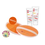 Набор Emolium Suncare, минеральный защитный крем для детей с первого дня жизни и взрослых, SPF 50+, 2 x 50 мл + пляжная игра "поймай мяч" бесплатно: цены и характеристики