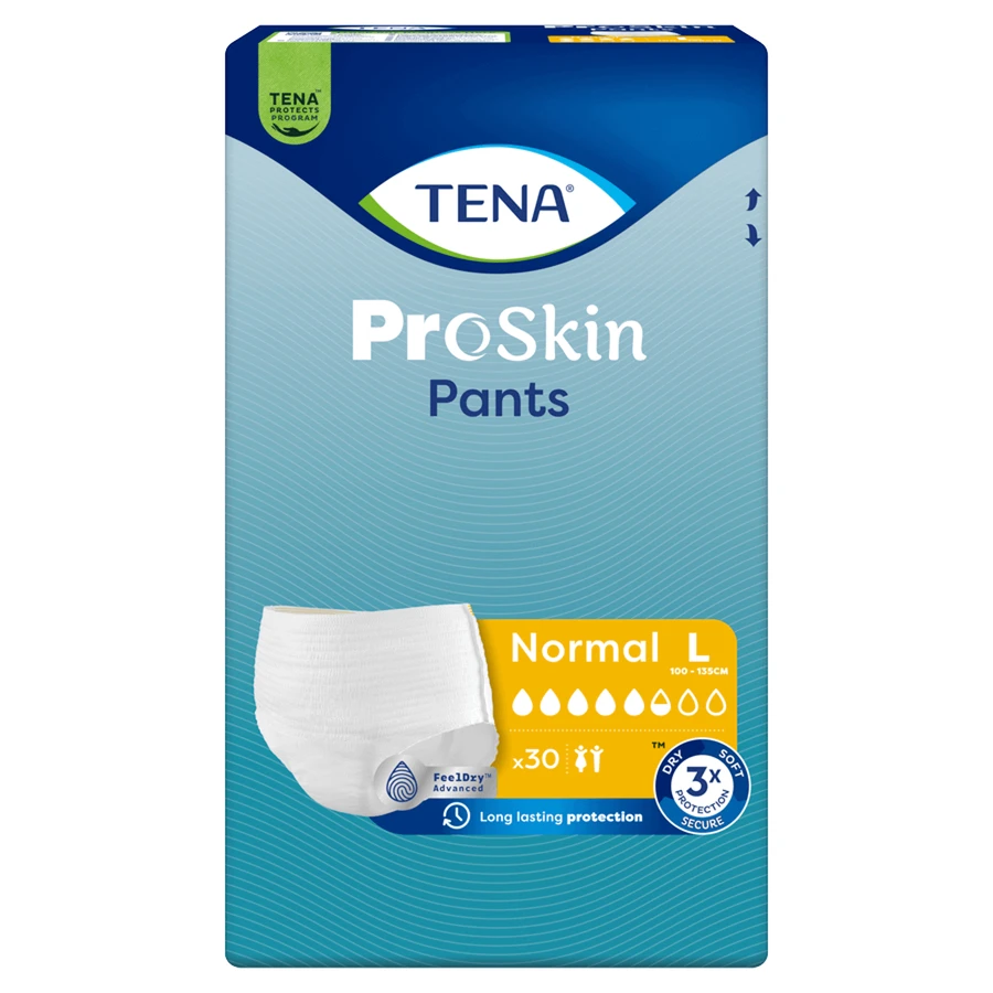 Набір Tena Pants ProSkin, поглинаючі труси, розмір L, 100-135 см, Normal, 2 x 30 штук: ціни та характеристики