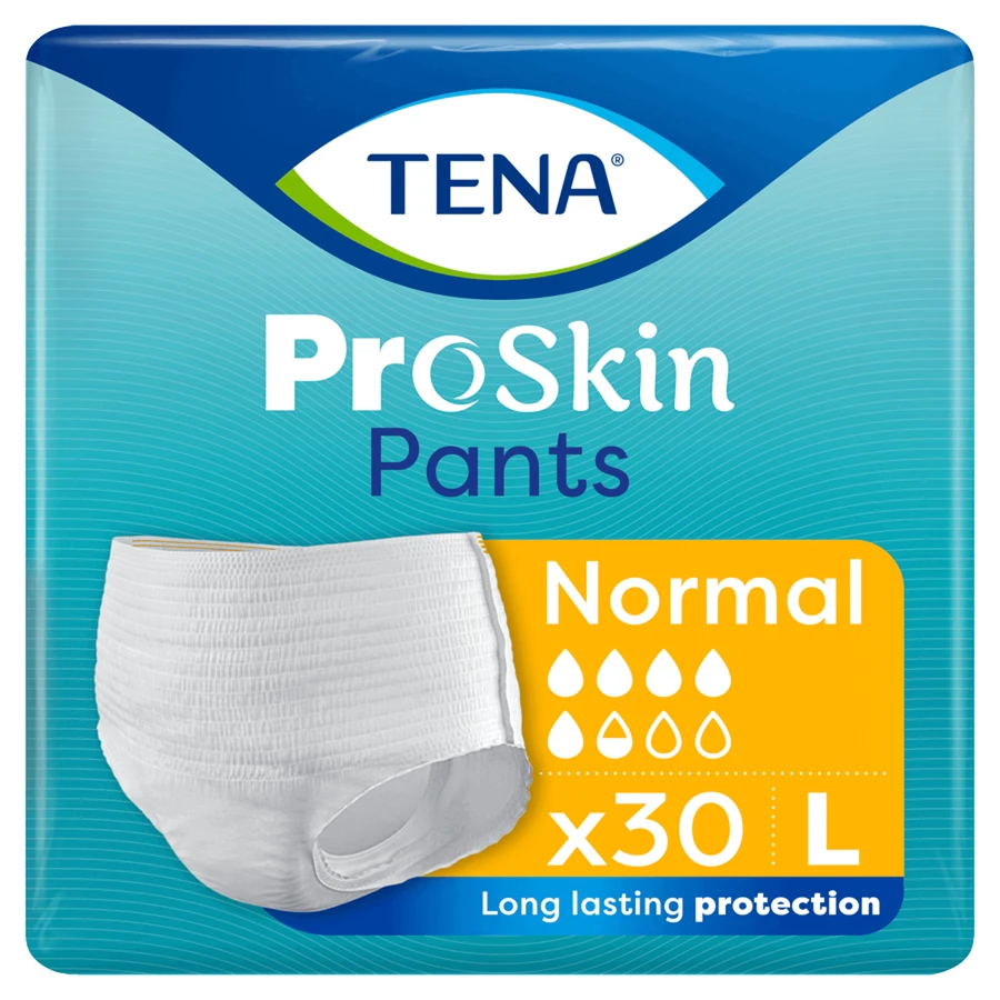 Набір Tena Pants ProSkin, поглинаючі труси, розмір L, 100-135 см, Normal, 2 x 30 штук: ціни та характеристики