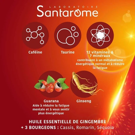 Santarome Vita'max Кофеїн і таурин Boost проти втоми 30 таблеток: ціни та характеристики