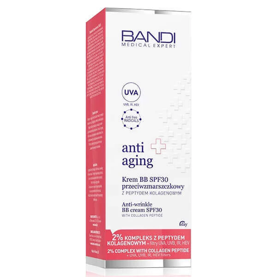 Bandi Medical Expert Anti-Aging, антивіковий BB-крем з пептидом колагену, SPF 30, 50 мл: ціни та характеристики