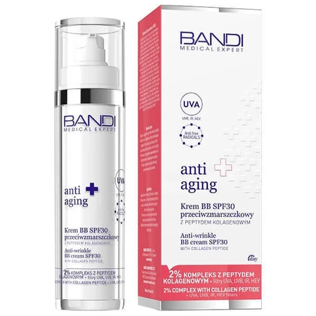 Bandi Medical Expert Anti-Aging, антивіковий BB-крем з пептидом колагену, SPF 30, 50 мл: ціни та характеристики