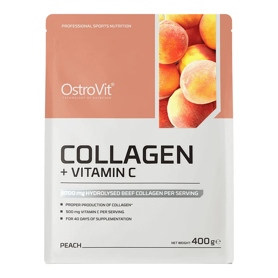 OstroVit Колаген + вітамін С, персиковий смак, 400 г: ціни та характеристики