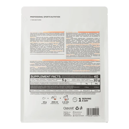OstroVit Колаген + вітамін С, персиковий смак, 400 г: ціни та характеристики