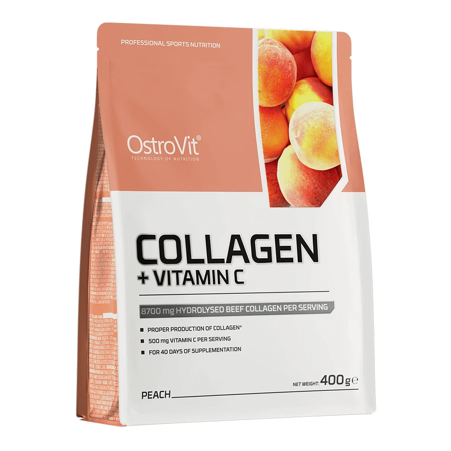 OstroVit Колаген + вітамін С, персиковий смак, 400 г: ціни та характеристики