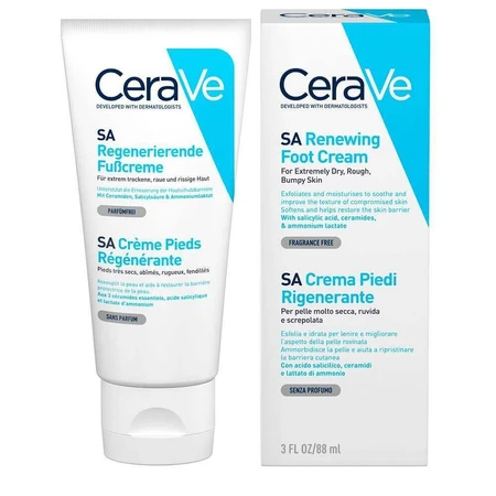 Cerave Body SA Регенеруючий крем для ніг Дуже суха, потріскана і груба шкіра 88мл: ціни та характеристики