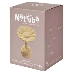 Natruba, прорезыватель из натурального каучука с погремушкой, маргаритка, с рождения, 1 штука