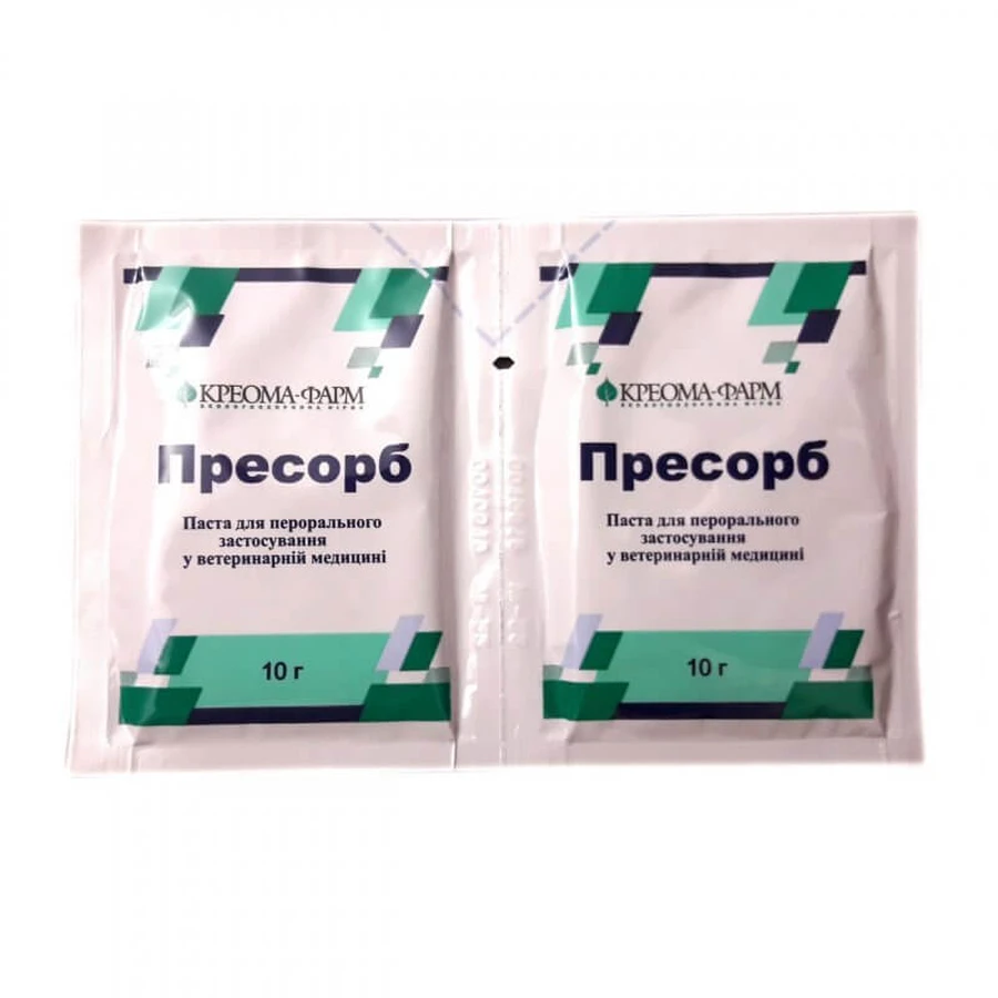 ТМ "КРЕОМА-ФАРМ" Пресорб - Адсорбент для собак і котів в формі пасти, 20 х 10 г: ціни та характеристики