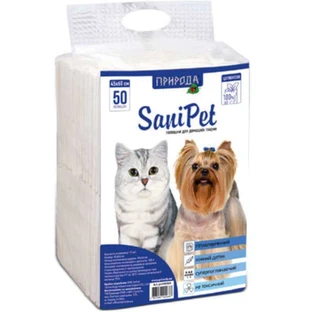 ТМ Природа Sani Pet Абсорбирующие пеленки для собак и кошек, 60х45 см, 50 шт