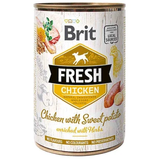 Brit (Брит) Fresh Chicken & Sweet Potato - Консервы с курицей и бататом для собак, 400 г