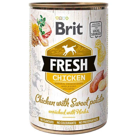 Brit (Бріт) Fresh Chicken & Sweet Potato - Консерви з куркою і бататом для собак, 400 г: ціни та характеристики
