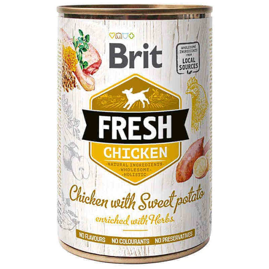 Brit (Бріт) Fresh Chicken & Sweet Potato - Консерви з куркою і бататом для собак, 400 г: ціни та характеристики