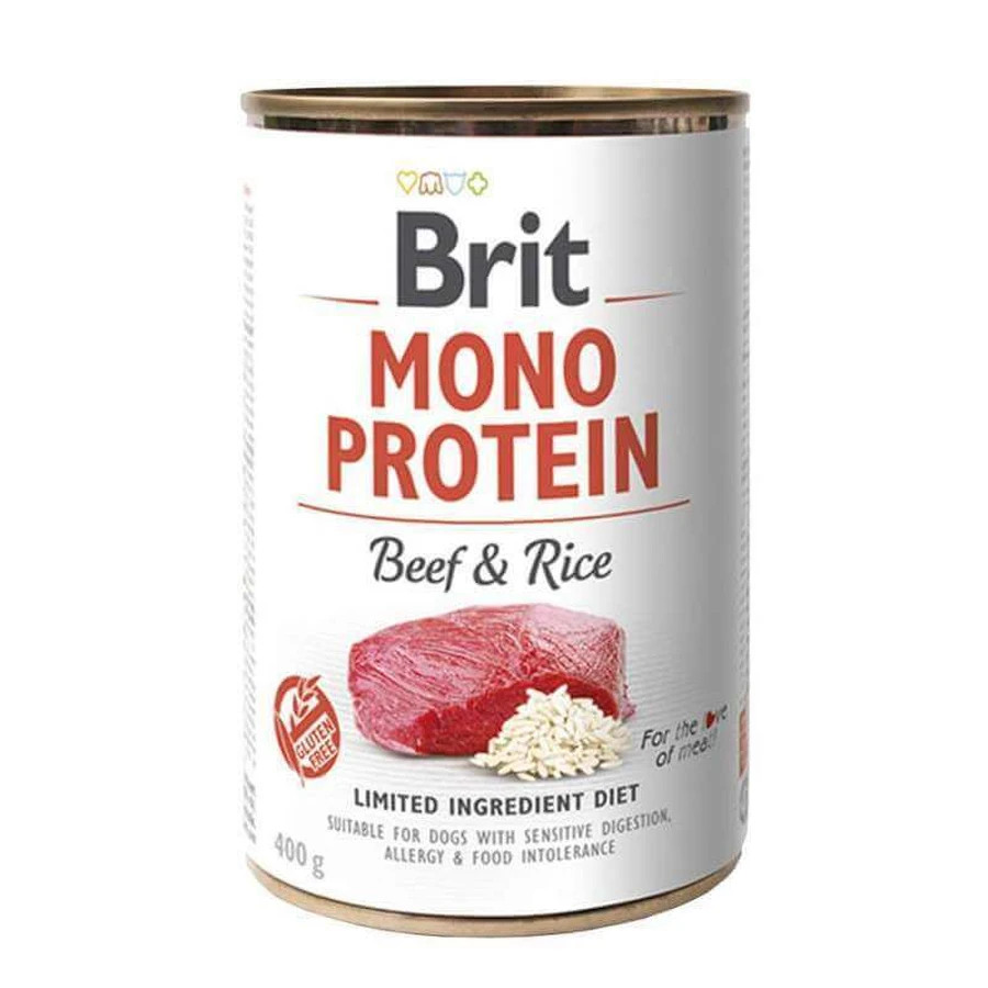 Brit (Бріт) Mono Protein Beef & Rice - Консерви для собак з яловичиною та рисом, 400 г: ціни та характеристики
