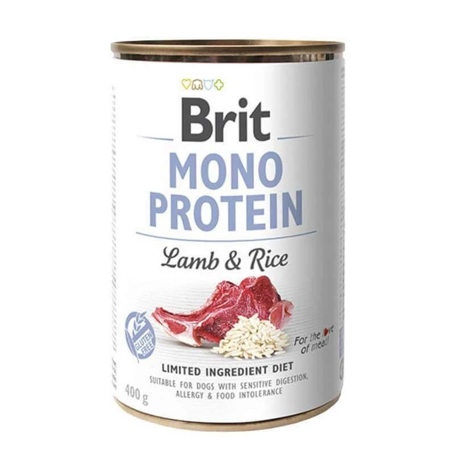 Brit (Бріт) Mono Protein Lamb & Rice - Консерви для собак з ягням та рисом, 400 г: ціни та характеристики