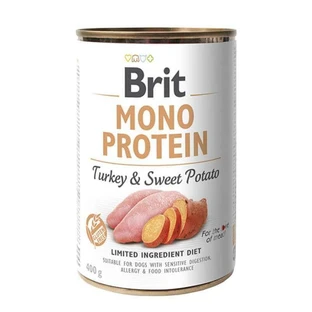 Brit (Брит) Mono Protein Turkey & Sweet Potato - Консервы для собак с индейкой и сладким картофелем, 400 г