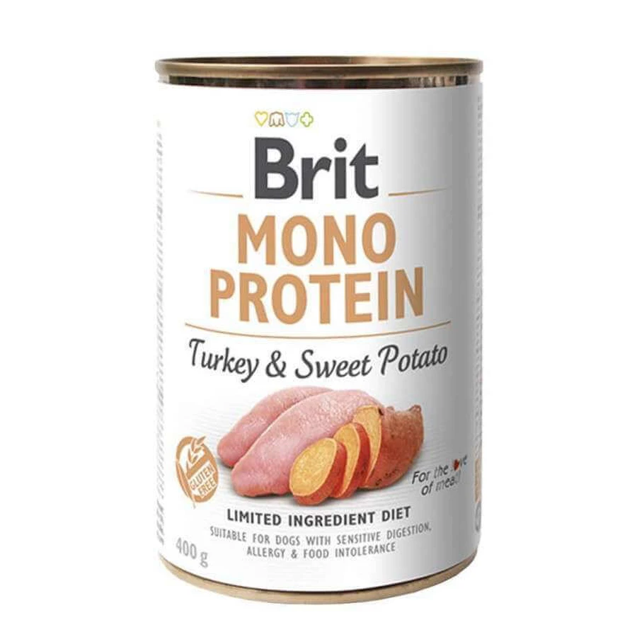 Brit (Брит) Mono Protein Turkey & Sweet Potato - Консервы для собак с индейкой и сладким картофелем, 400 г: цены и характеристики