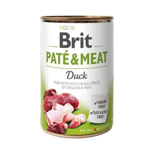 Brit (Брит) PATE & MEAT Duck - Консервированный корм с уткой для собак, 400 г