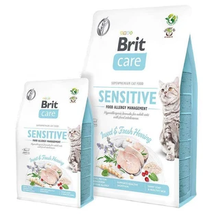 Brit Care Cat Sensitive Insect&Fresh Herring – Сухой беззерновой корм с насекомыми и сельдью для кошек с чувствительным пищеварением, 2 кг