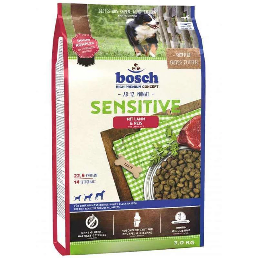 Bosch (Бош) Sensitive Lamb & Rice - Сухий корм з ягням і рисом для дорослих собак схильних до алергії, 3 кг: ціни та характеристики