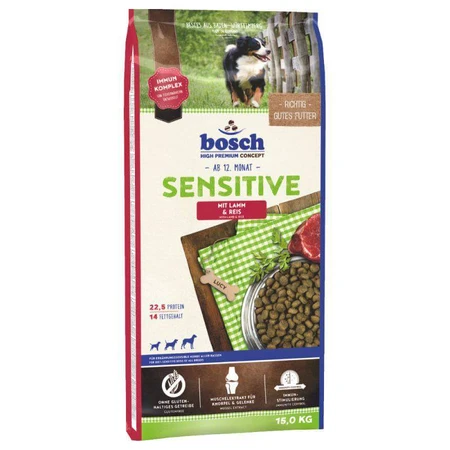 Bosch (Бош) Sensitive Lamb & Rice - Сухий корм з ягням і рисом для дорослих собак схильних до алергії, 3 кг: ціни та характеристики