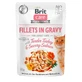 Brit Care Fillets in Gravy Tender Turkey &amp; Savory Salmon - Влажный корм "Филе в соусе" с нежной индейкой и пикантным лососем для котов, 85 г
